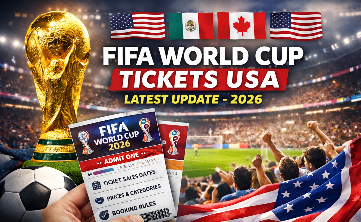 Buy FIFA World Cup tickets in the USA with latest updates on booking dates, prices, official sales, rules, and match availability for American fans.